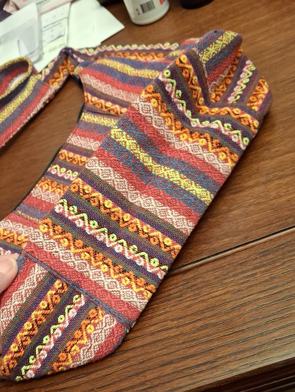 Desigual Bohemian Striped Fabric Hobo Bag - Preloved  Multicolor - Picture 15 of 15
